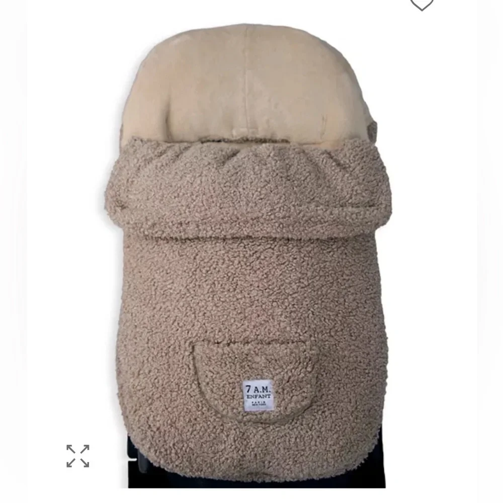 7AM Enfant BebePOD Teddy Infant Footmuff Color: Oatmeal Size: 0-9 months